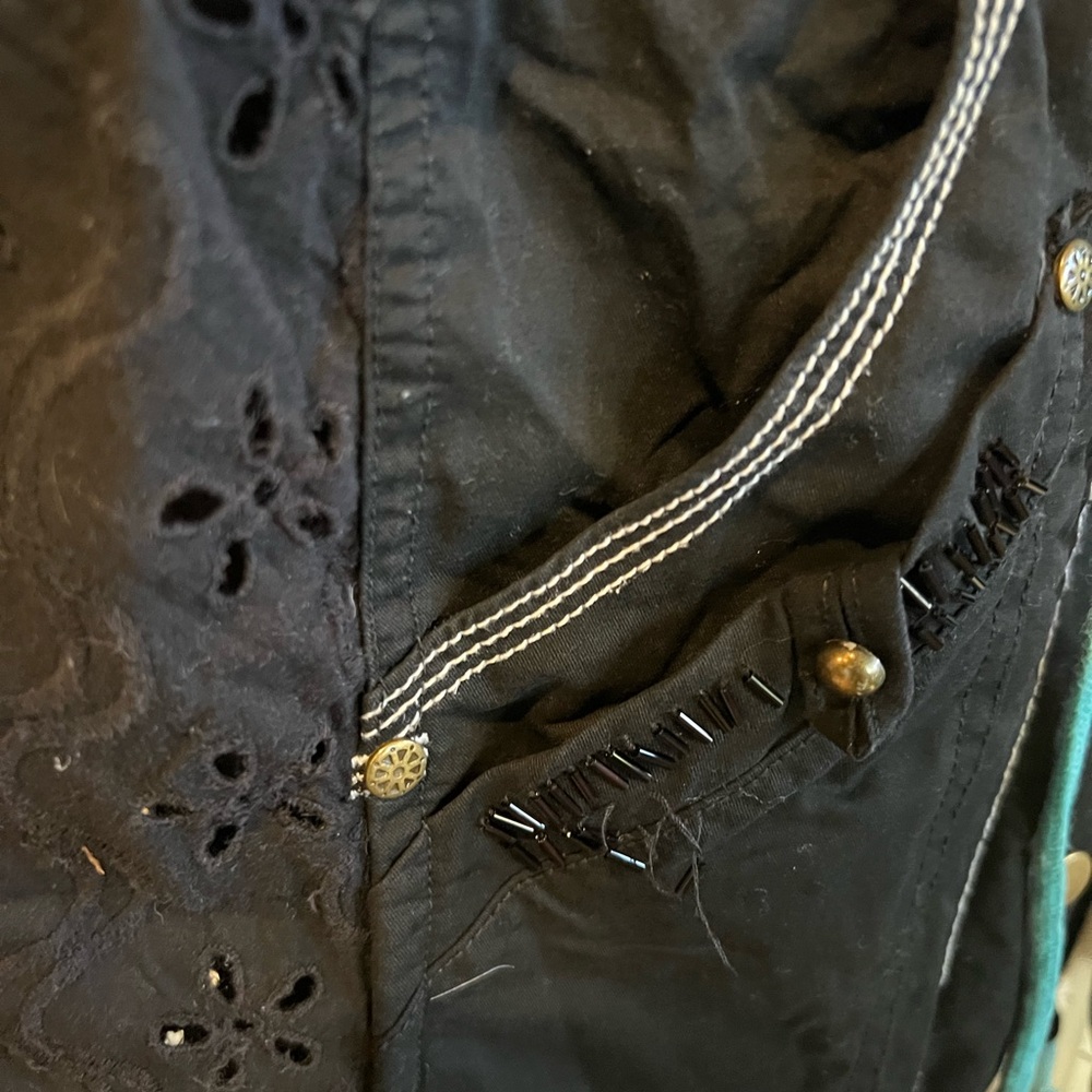 Black Embroidered Women’s Boho Double D Ranch Jacket - Picture 8 of 8